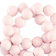 Acrylic beads 8mm round Shiny Touch of pink